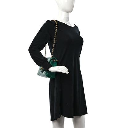 Louis Vuitton Calfskin New Wave Chain Bag MM NM Emerald 2 of 8