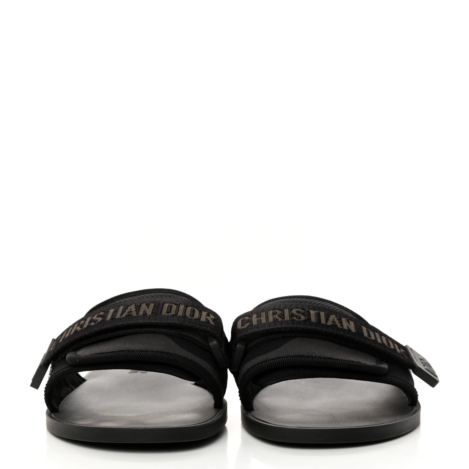 Christian Dior Technical Stretch Fabric Camouflage Dio(r)evolution Slide Sandals 38 Black Military 2 of 9