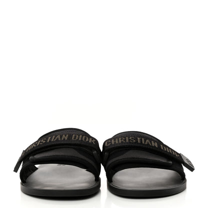 Christian Dior Technical Stretch Fabric Camouflage Dio(r)evolution Slide Sandals 38 Black Military 2 of 9