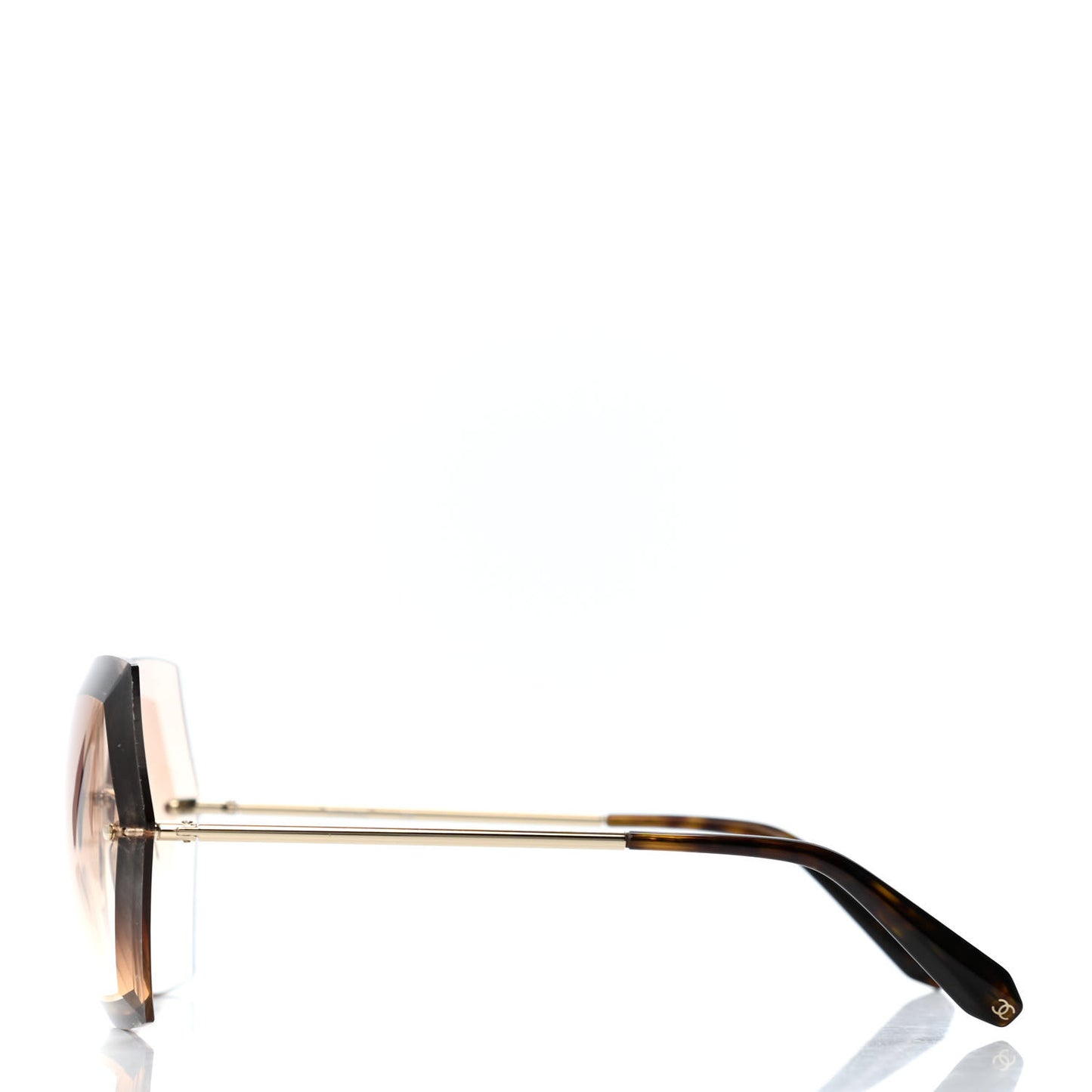 Round Sunglasses 71181 Gold Brown