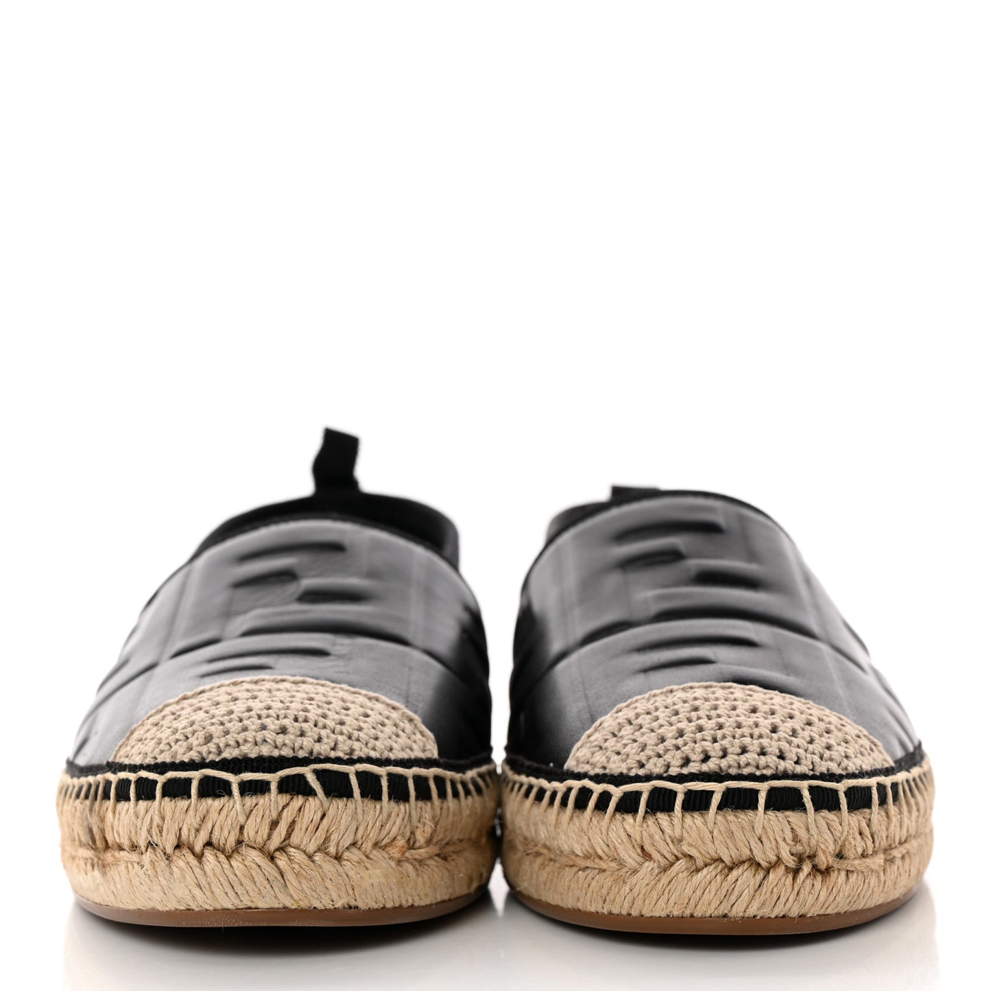 Nappa FF Embossed Espadrilles 41 Black