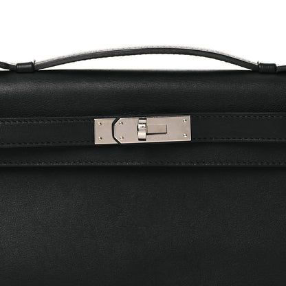 Hermes Swift Kelly Cut Clutch Pochette Black 8 of 13