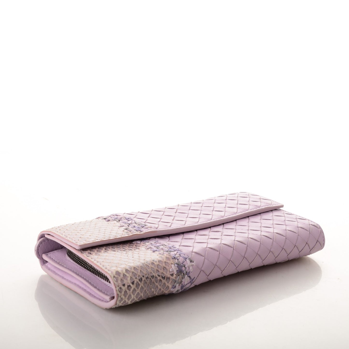 Nappa Intrecciato Ayers Continental Wallet Parme