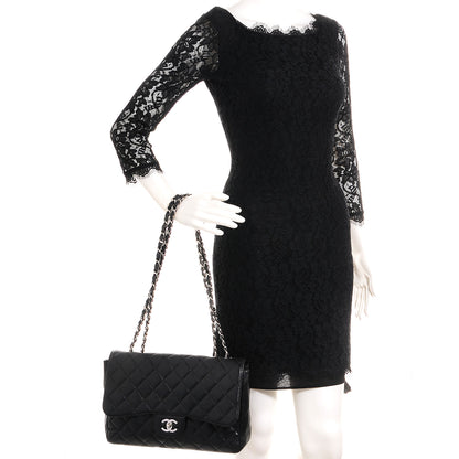 Chanel Caviar Jumbo Single Flap Black 2 of 8