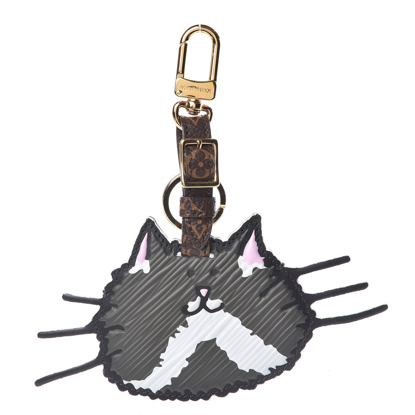 Epi Monogram Catogram Bag Charm Key Holder Gris