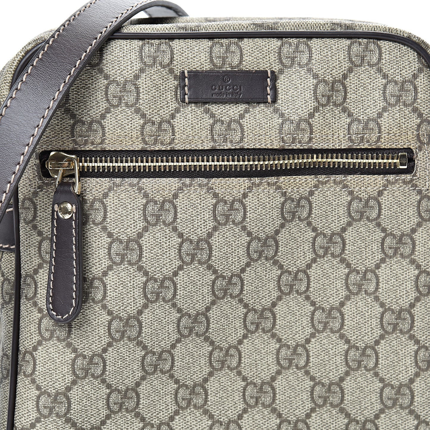 GG Plus Monogram Messenger Bag Dark Brown