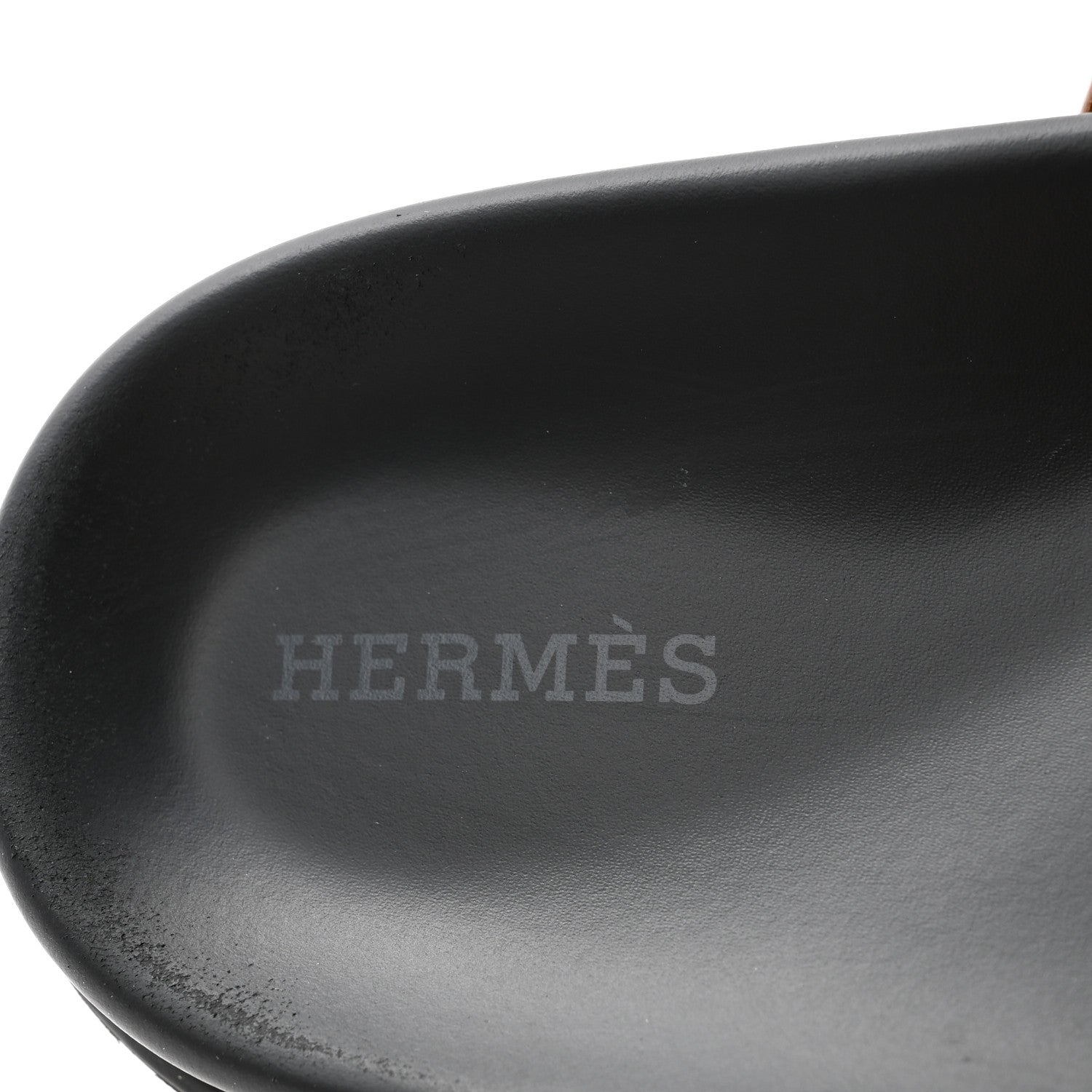 Hermes Suede Goatskin Womens Chypre Sandals 41 Brun Fume Black 6 of 9
