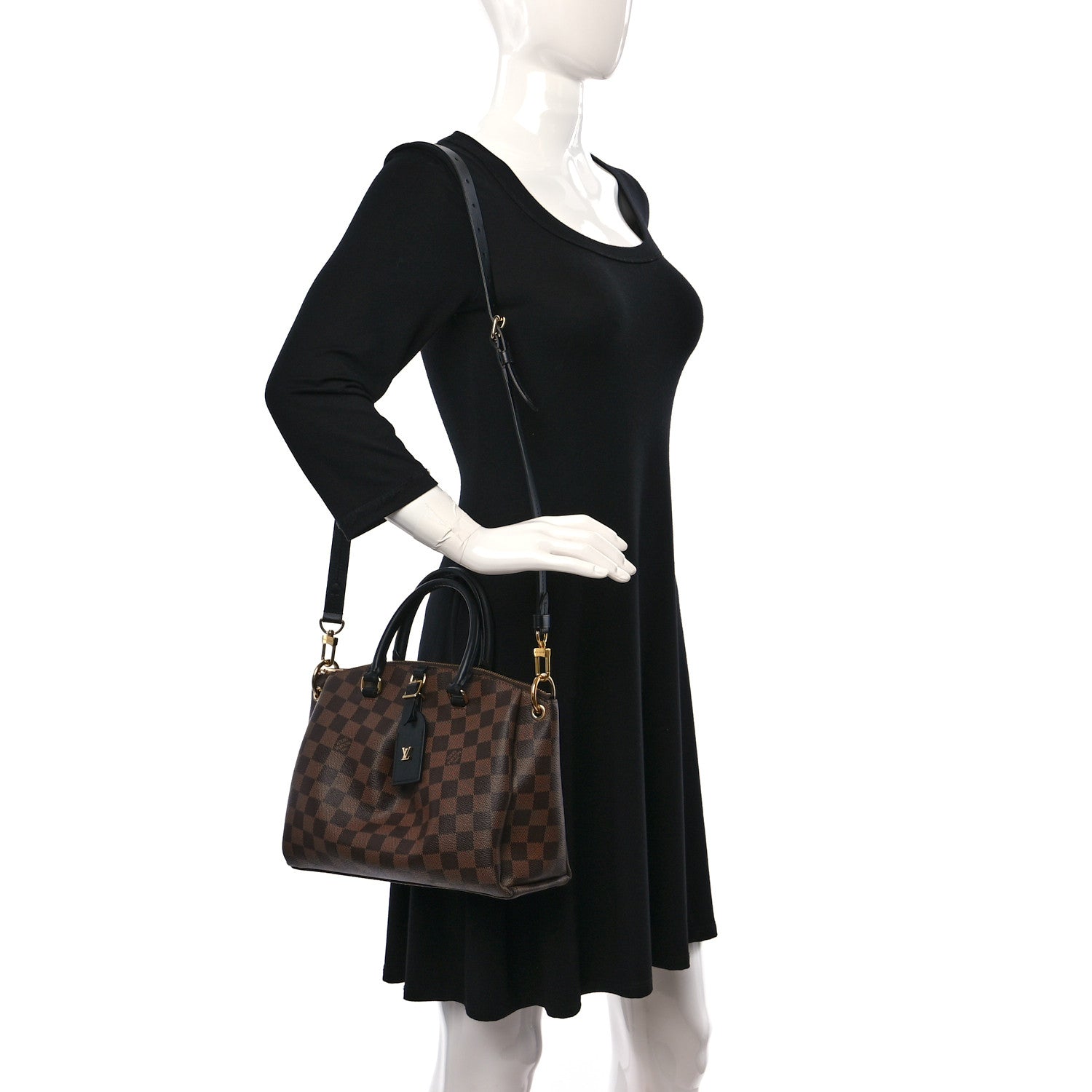 Louis Vuitton Damier Ebene Odeon Tote PM Black 2 of 8