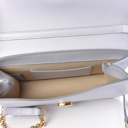 Chloe Calfskin Suede C Clutch With Chain Light Cloud 5 of 9
