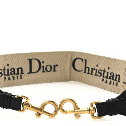 Christian Dior Canvas Embroidered Shoulder Strap Blue 3 of 4