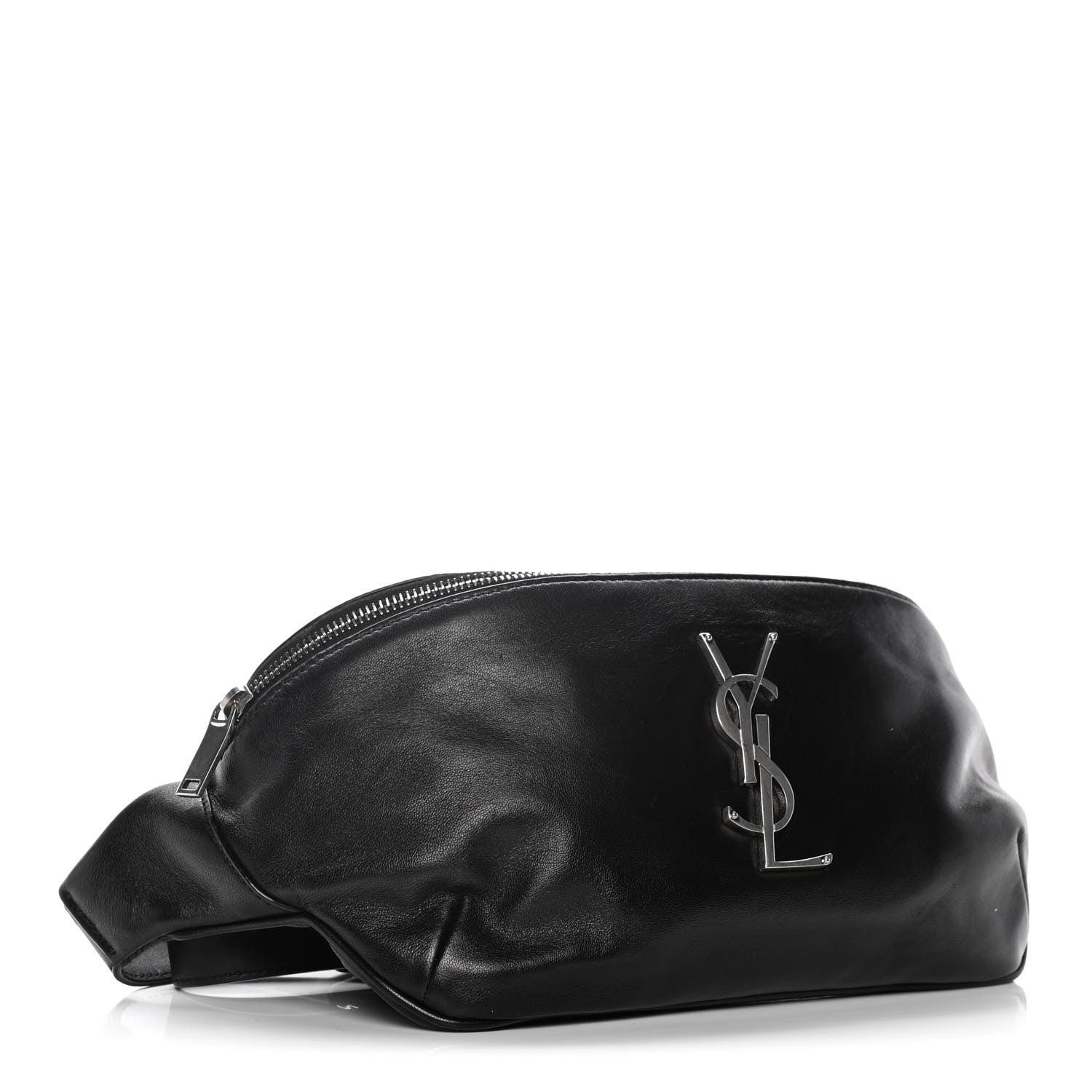 Saint Laurent Calfskin Monogram Belt Bag Black 4 of 14