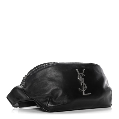Saint Laurent Calfskin Monogram Belt Bag Black 4 of 14