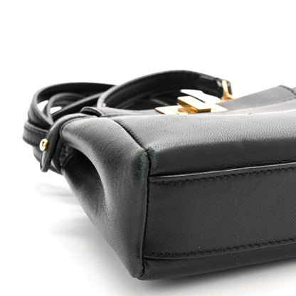 Fendi Nappa Micro Peekaboo Iconic Satchel Black 11 of 13
