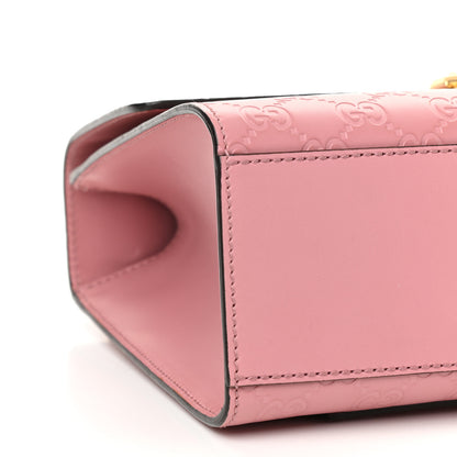 Gucci Guccissima Signature Medium Padlock Shoulder Bag Rose Baby Candy 10 of 11