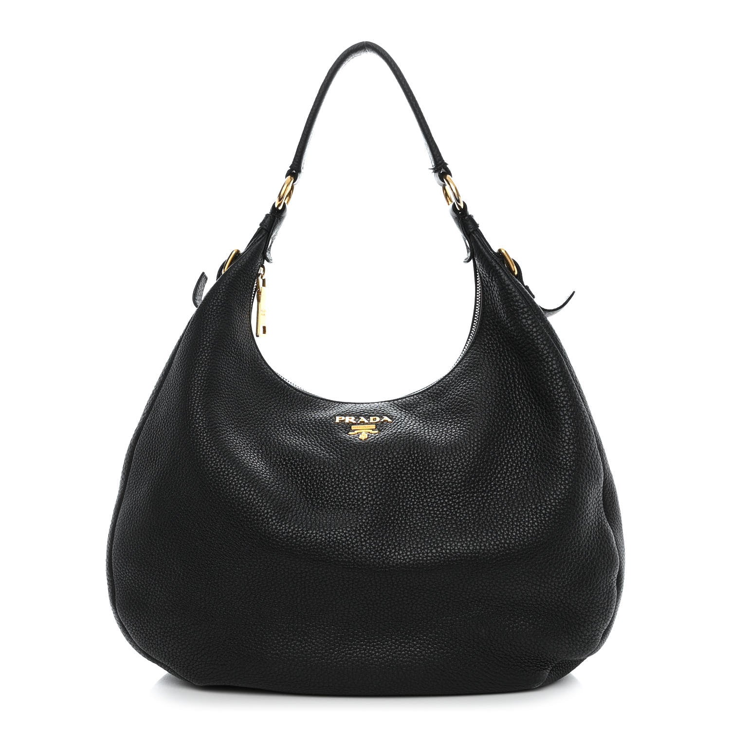 Prada Vitello Daino Hobo Black 1 of 16