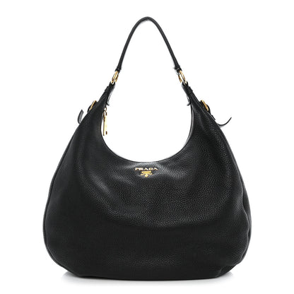Prada Vitello Daino Hobo Black 1 of 16