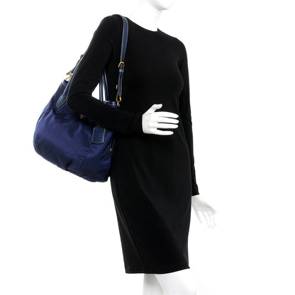 Prada Tessuto Nylon Vitello Daino Tote Baltico 2 of 9