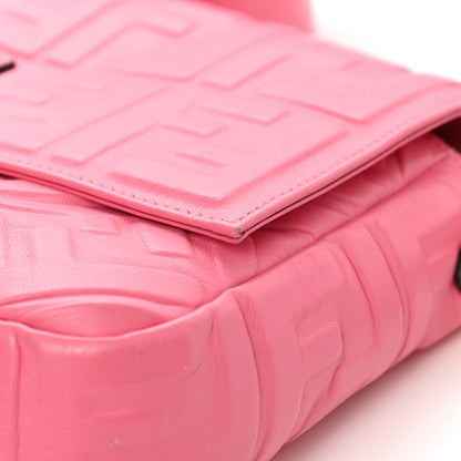 Fendi Nappa FF 1974 Embossed Baguette Rosa Fluo 11 of 15