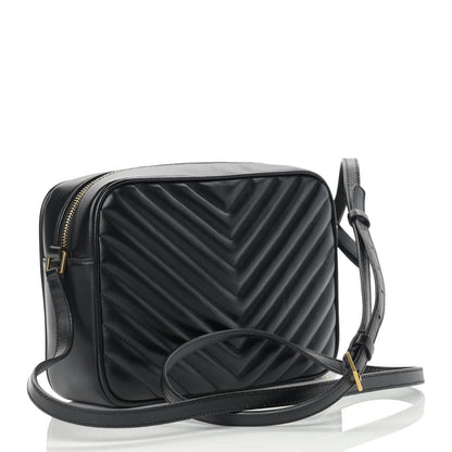 Saint Laurent Calfskin Matelasse Monogram Lou Camera Bag Black 3 of 9