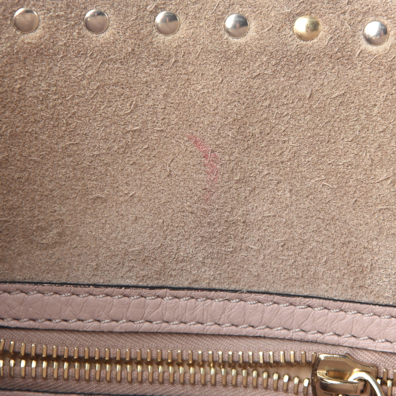 Valentino Garavani Grained Calfskin Rockstud Shoulder Tote Poudre 11 of 12