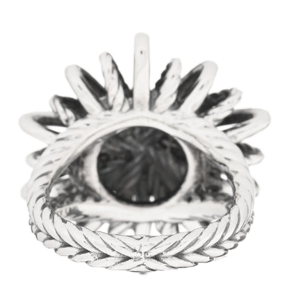 David Yurman Sterling Silver Diamond 25mm Starburst Ring 53 6.5 3 of 4
