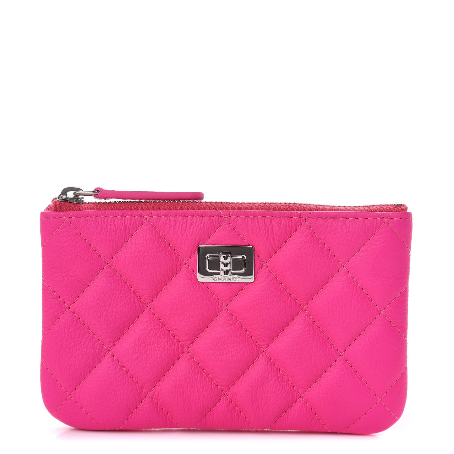 Goatskin Quilted Small Reissue Cosmetic Case Pink