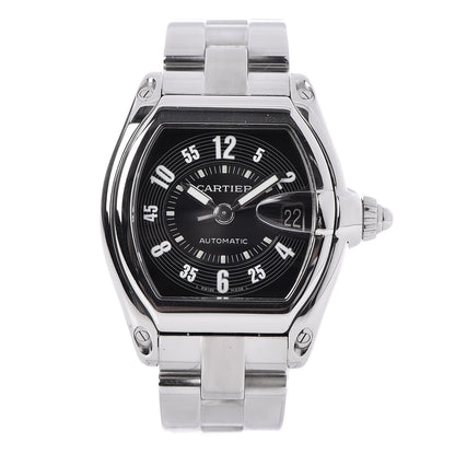 Cartier Stainless Steel 37mm Roadster Automatic Watch Black 1 of 5