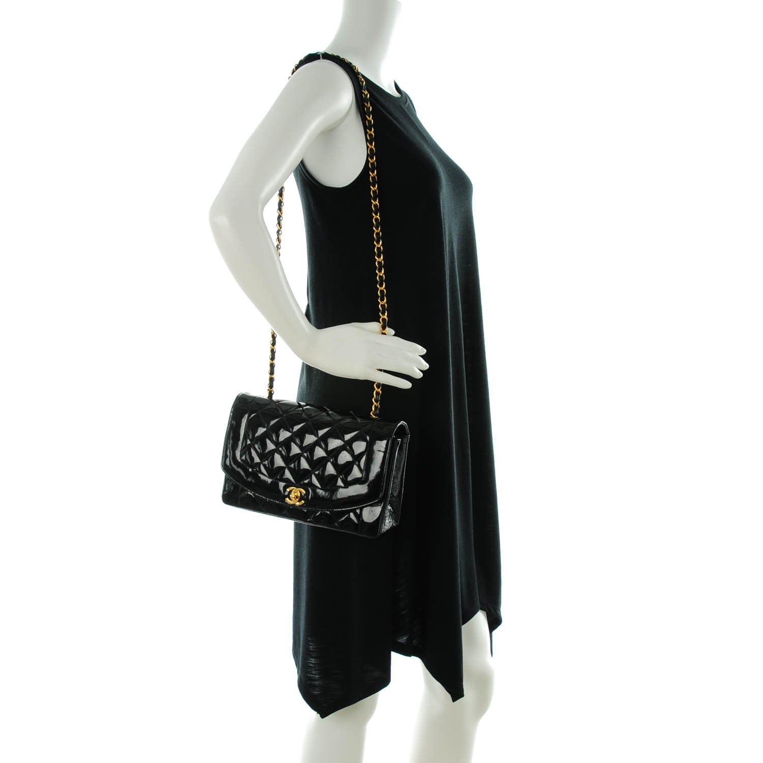 Chanel Patent Medium Single Flap Black 2 of 7