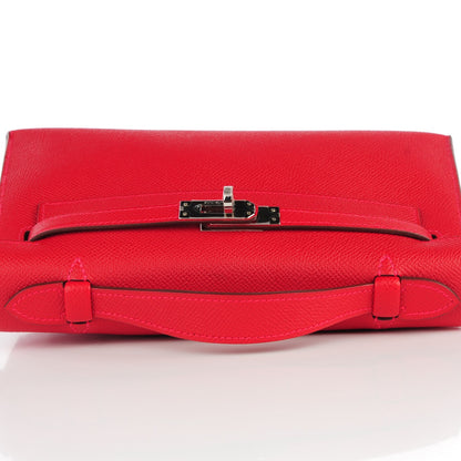 Hermes Epsom Kelly Pochette Clutch Rouge Casaque 16 of 18
