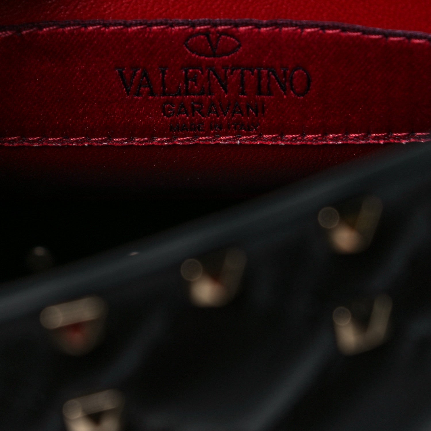 Valentino Garavani Lambskin Medium Rockstud Spike Shoulder Bag Black 6 of 10