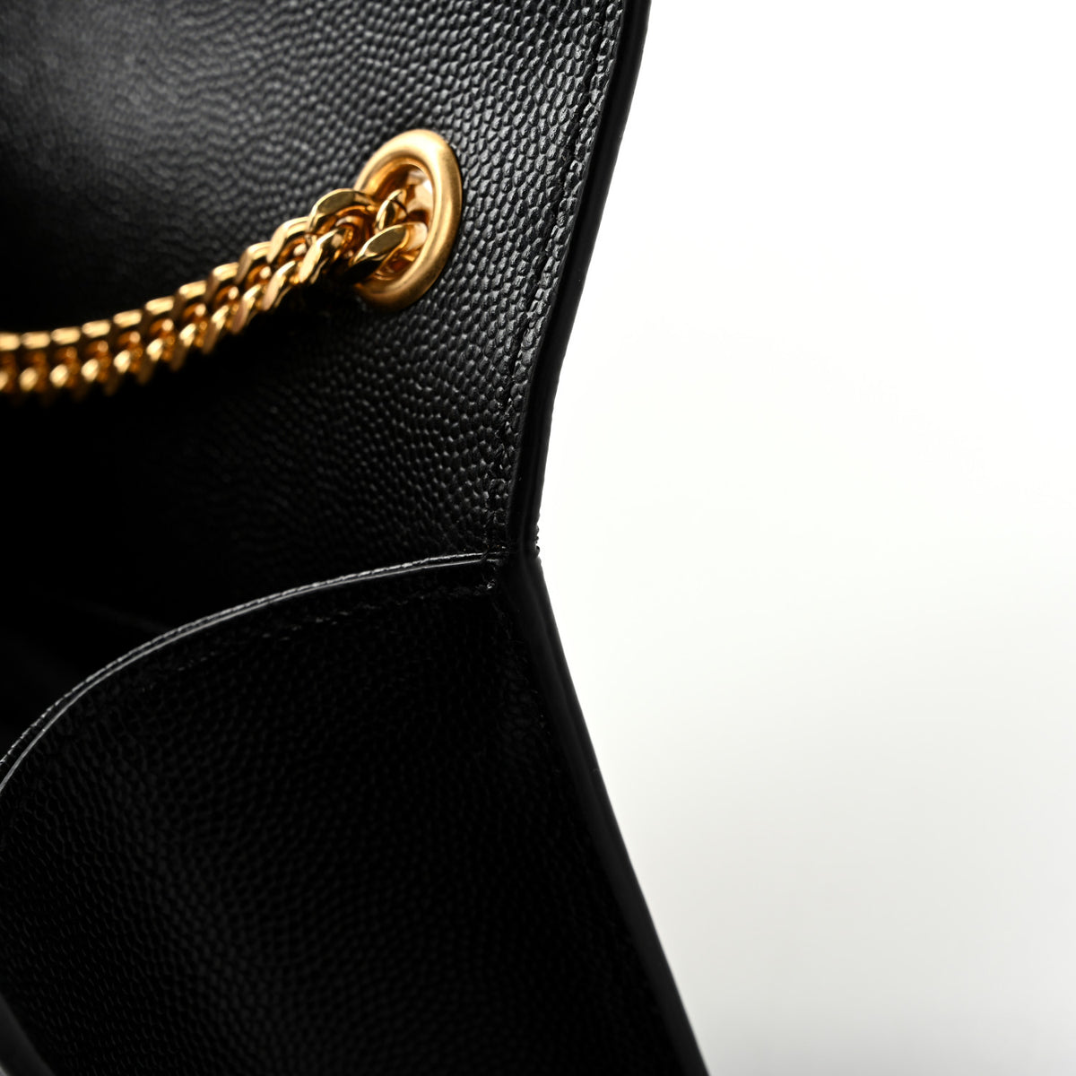Saint Laurent Grain De Poudre Small Monogram Kate Satchel Black 10 of 10
