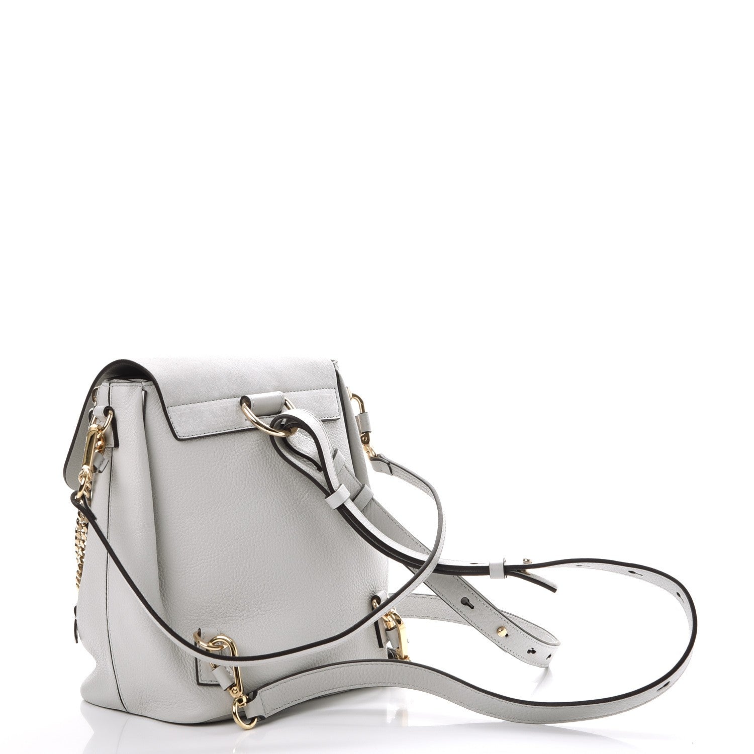 Chloe Suede Calfskin Small Faye Backpack Airy Grey 3 of 7
