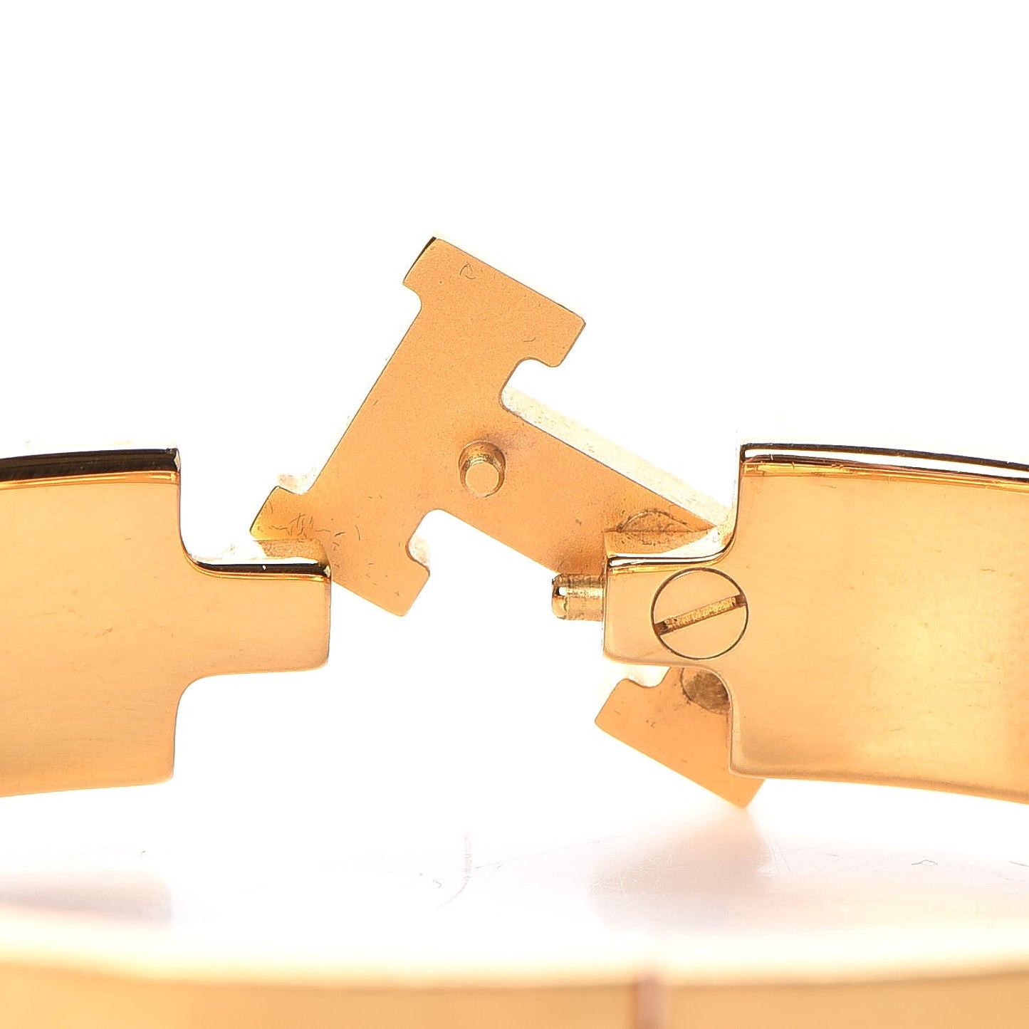 Enamel Narrow Clic Clac H Bracelet PM Orange