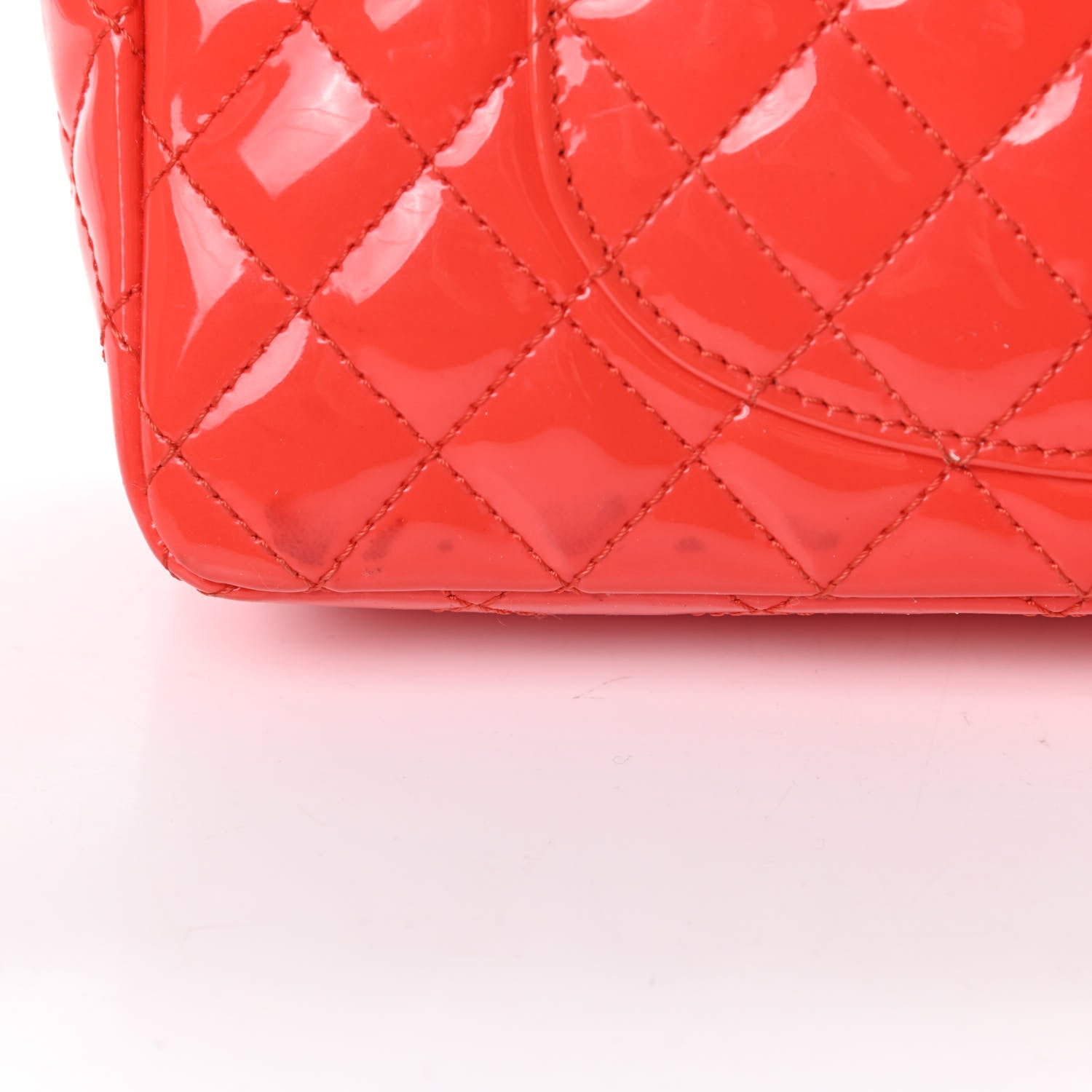 Chanel Patent Calfskin Quilted Valentine Charms Medium Single Flap Red 18 of 19