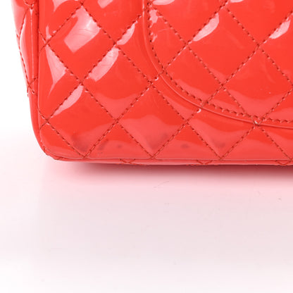 Chanel Patent Calfskin Quilted Valentine Charms Medium Single Flap Red 18 of 19