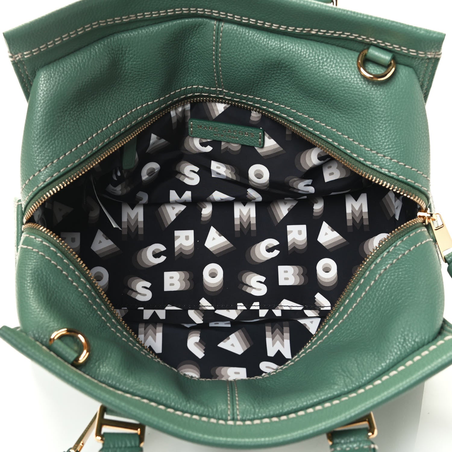 Marc Jacobs Textured Calfskin Cruiser Convertible Satchel Green 5 of 5