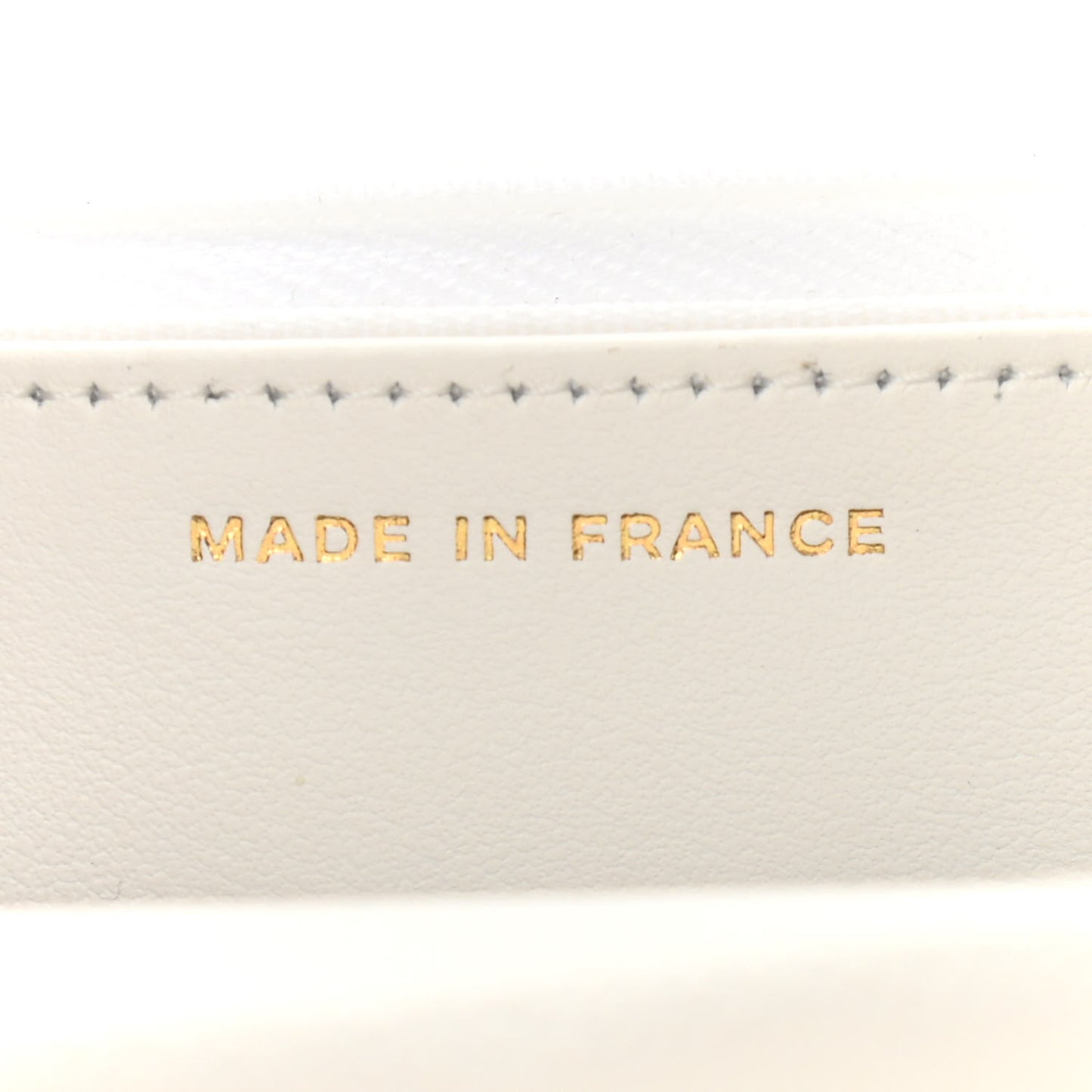 Caviar Quilted Wallet On Chain WOC White