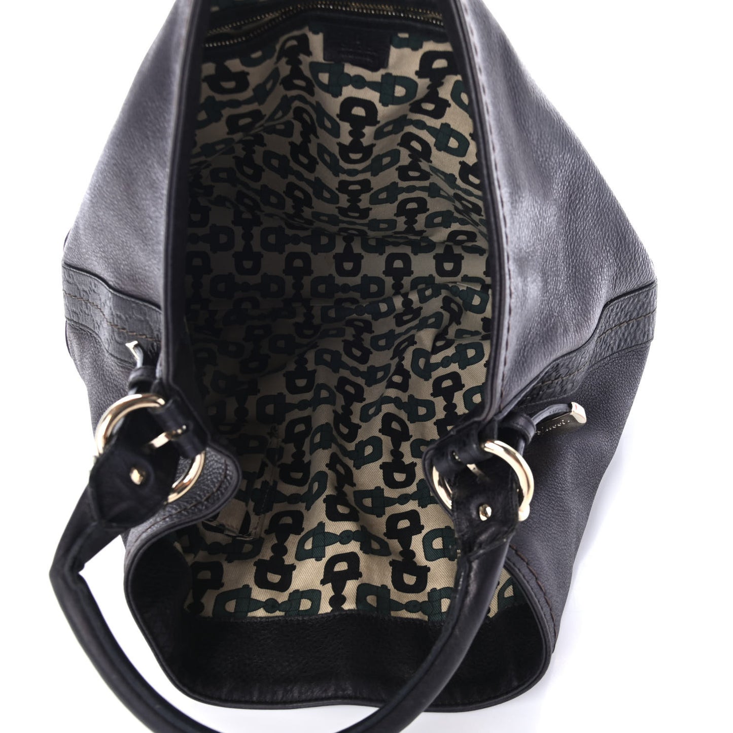 Calfskin Guccissima Trim Large Signoria Black