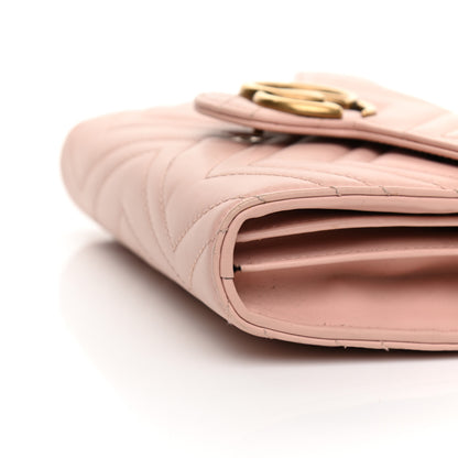 Gucci Calfskin Matelasse GG Marmont Chain Wallet Perfect Pink 10 of 10