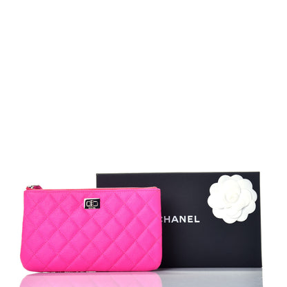 Chanel Goatskin Quilted Medium Reissue Cosmetic Case Pink 10 of 11