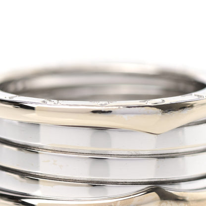 Bulgari 18K White Gold B.Zero1 Four-Band Ring 61 9.5 6 of 7