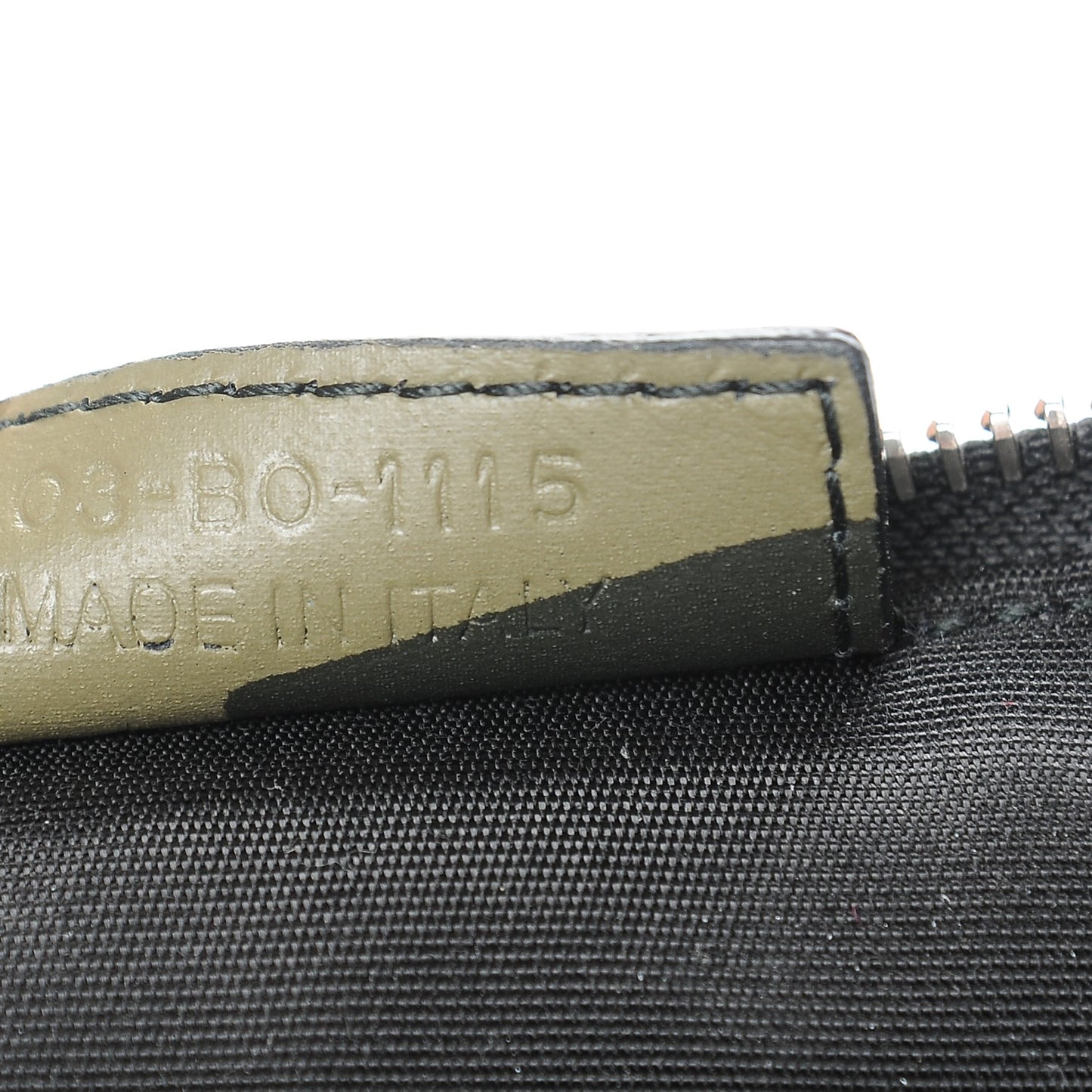 HOMME Coated Canvas Embroidered Camoflage Flat Pouch Green White
