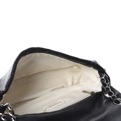 Chanel Lambskin Perforated Medium Baseball Spirit Flap Black 5 of 10