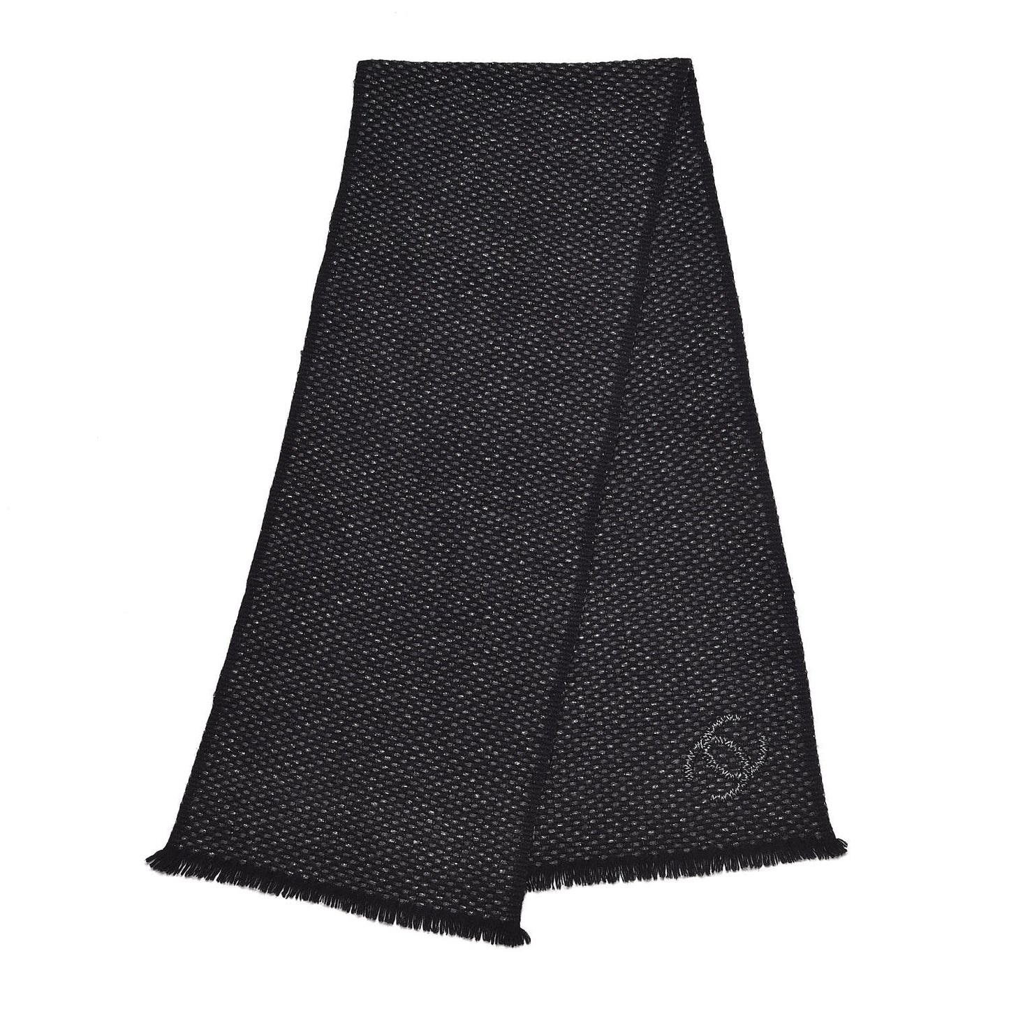 Cashmere CC Woven Scarf Black Grey