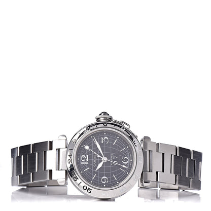 Cartier Stainless Steel 35mm Pasha C Big Date Automatic Watch Black 3 of 7