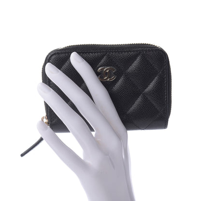 Chanel Caviar Quilted Zip Coin Purse Black 2 of 10