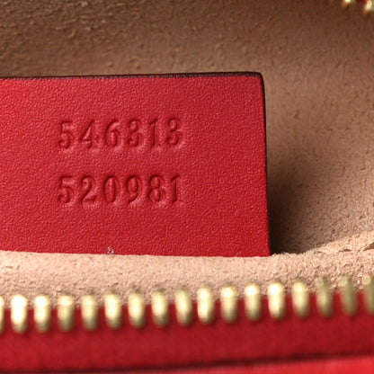 Gucci GG Supreme Monogram Blooms Mini Chain Shoulder Bag Beige Blue Navy Hibiscus Red 7 of 11