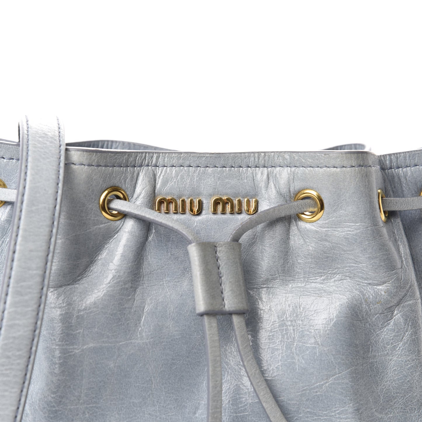 Vitello Shine Bucket Bag Nube