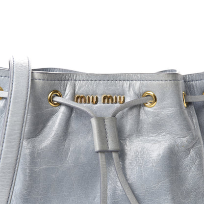 Miu Miu Vitello Shine Bucket Bag Nube 10 of 10