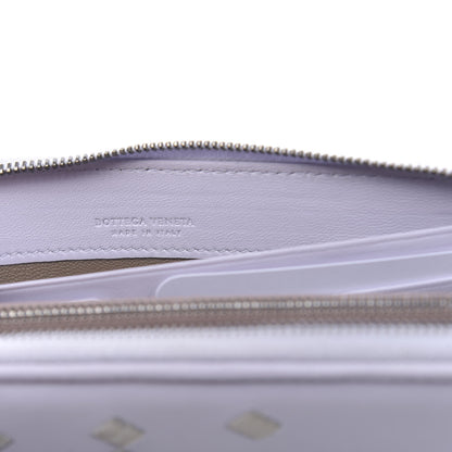 Bottega Veneta Nappa Intrecciato Ayers Half Zip Around Wallet Lilac 6 of 7